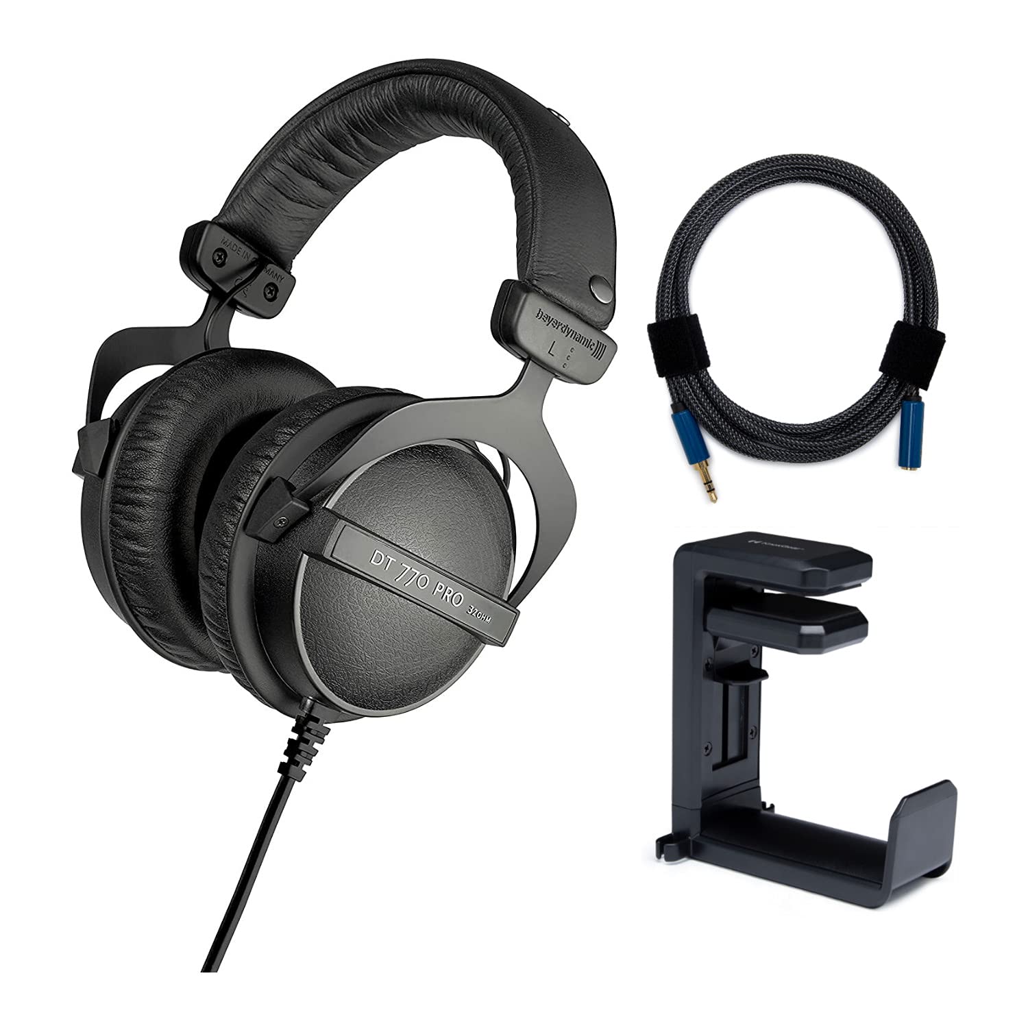 Beyerdynamic DT 770 PRO Over-Ear Headphones for Studio Use with Hanger Mount and 6-Feet Audio Cable (3 Pack)