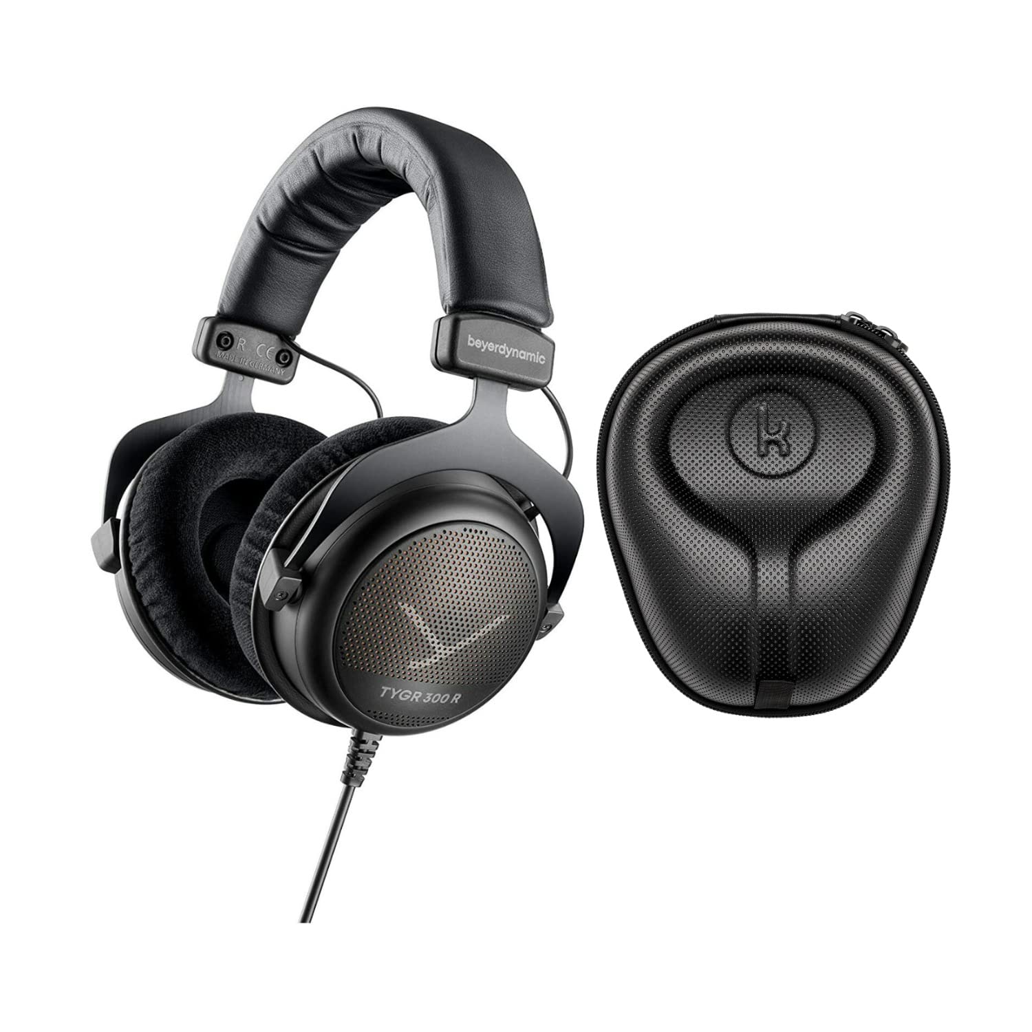 Beyerdynamic TYGR 300 R Open-Back Gaming Headphones Bundle and Large Headphone Case: Ultimate Gaming Sound for Enthusias