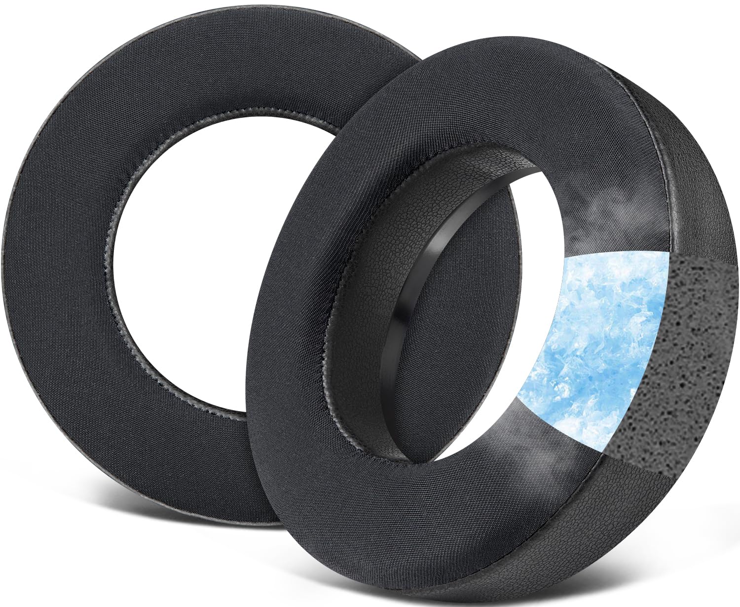 SOULWIT Replacement Earpads for Beyerdynamic DT700 Prox Headphones - High-Density Foam, Breathable Ice Silk Fabric, Bla